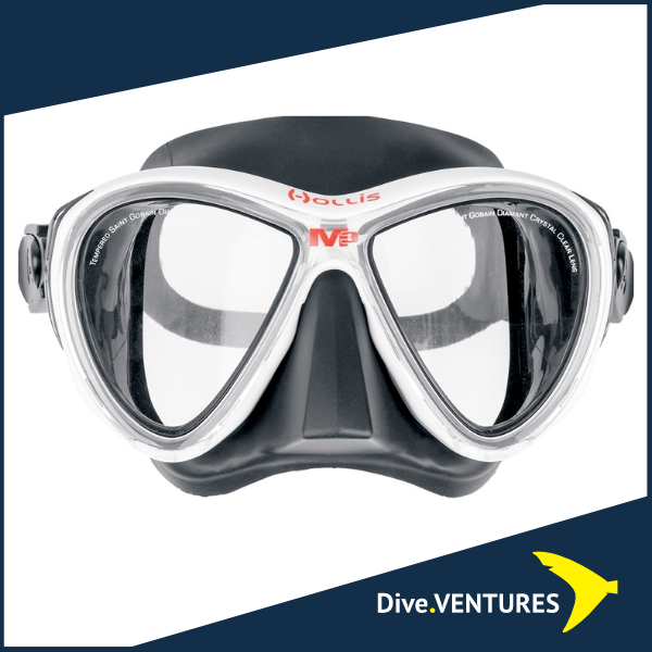 Hollis M-3 White/Black Mask - Dive.VENTURES