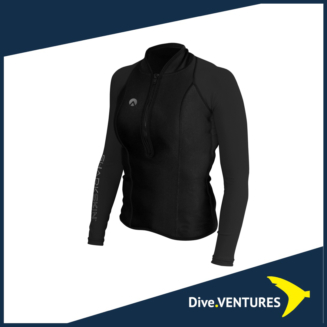 Sharkskin Performance Wear Long Sleeve Female Black | Dive.VENTURES
