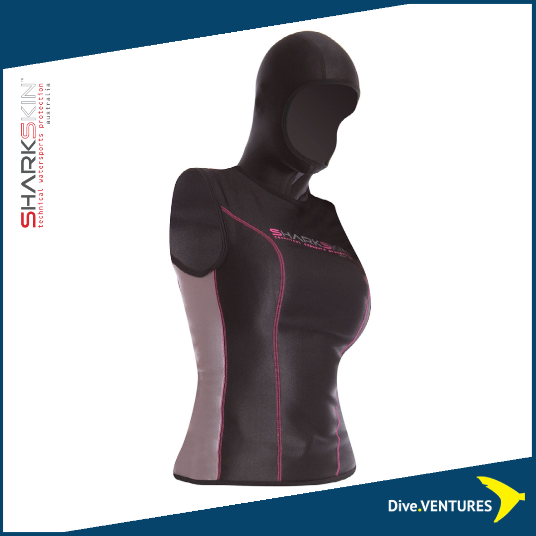 Sharkskin Chillproof Vest With Hood Female | Dive.VENTURES