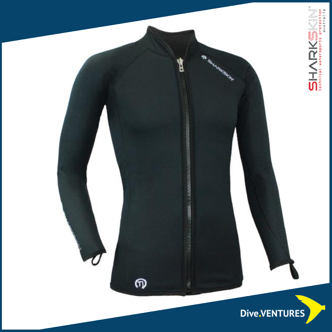 Sharkskin Titanium Chillproof Long Sleeve Full Zip Male - Dive.VENTURES