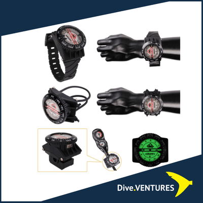 Aquatec Compass With Wrist And Hose Mount - Dive.VENTURES
