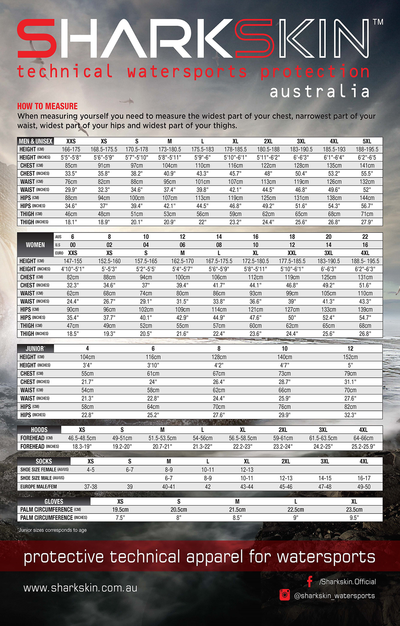 Sharkskin Size Chart – Dive.VENTURES