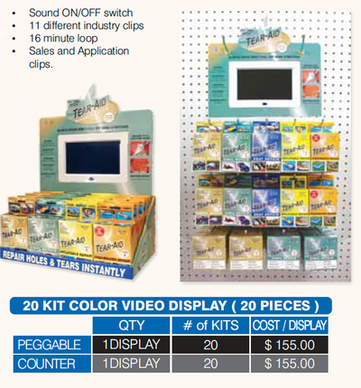 Tear Aid 20 KIT COLOR VIDEO DISPLAY- COUNTER