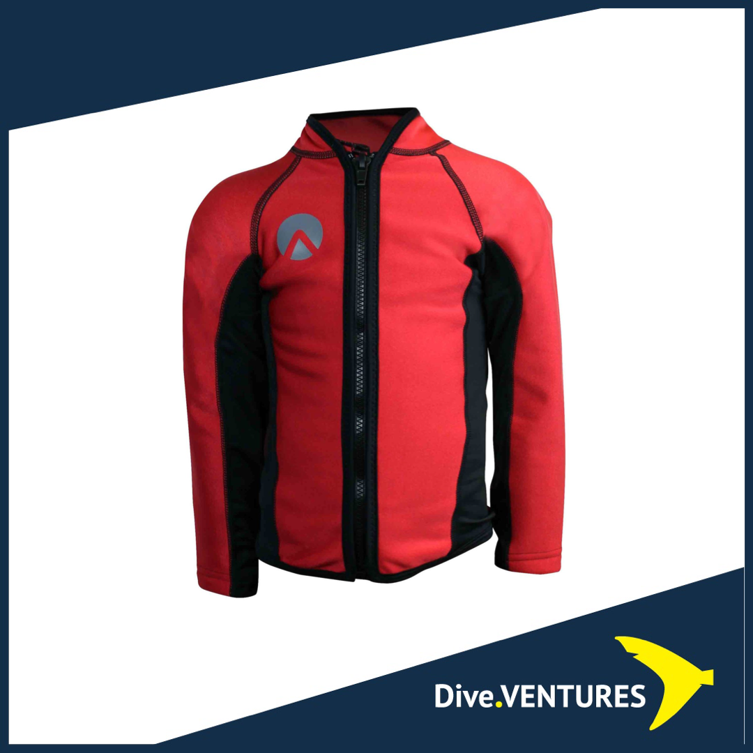 Sharkskin Chillproof Long Sleeve Junior Red | Dive.VENTURES