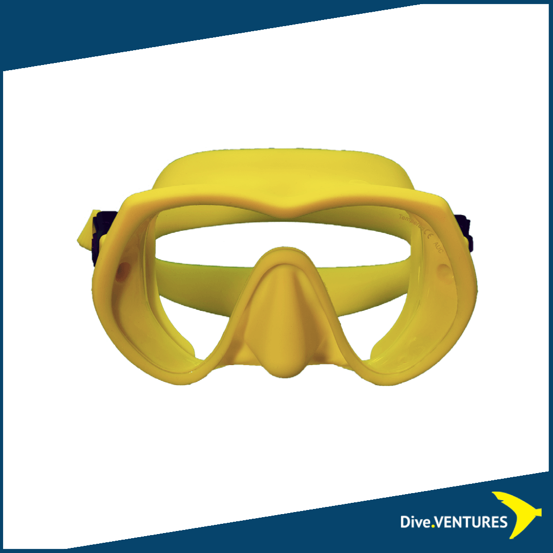 OMS Tattoo Mask Speed Yellow - Ultra Clear Lens - Asian Size  | Dive.VENTURES