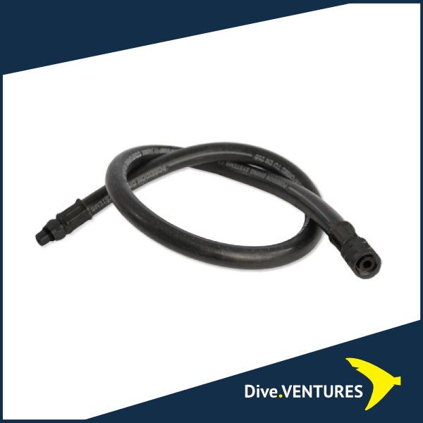 Poseidon Low Pressure Hose Black 9/16-18 70cm - Dive.VENTURES