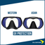 OMS Tattoo Mask Black UV Protection Lens - Western vs Asian size  | Dive.VENTURES