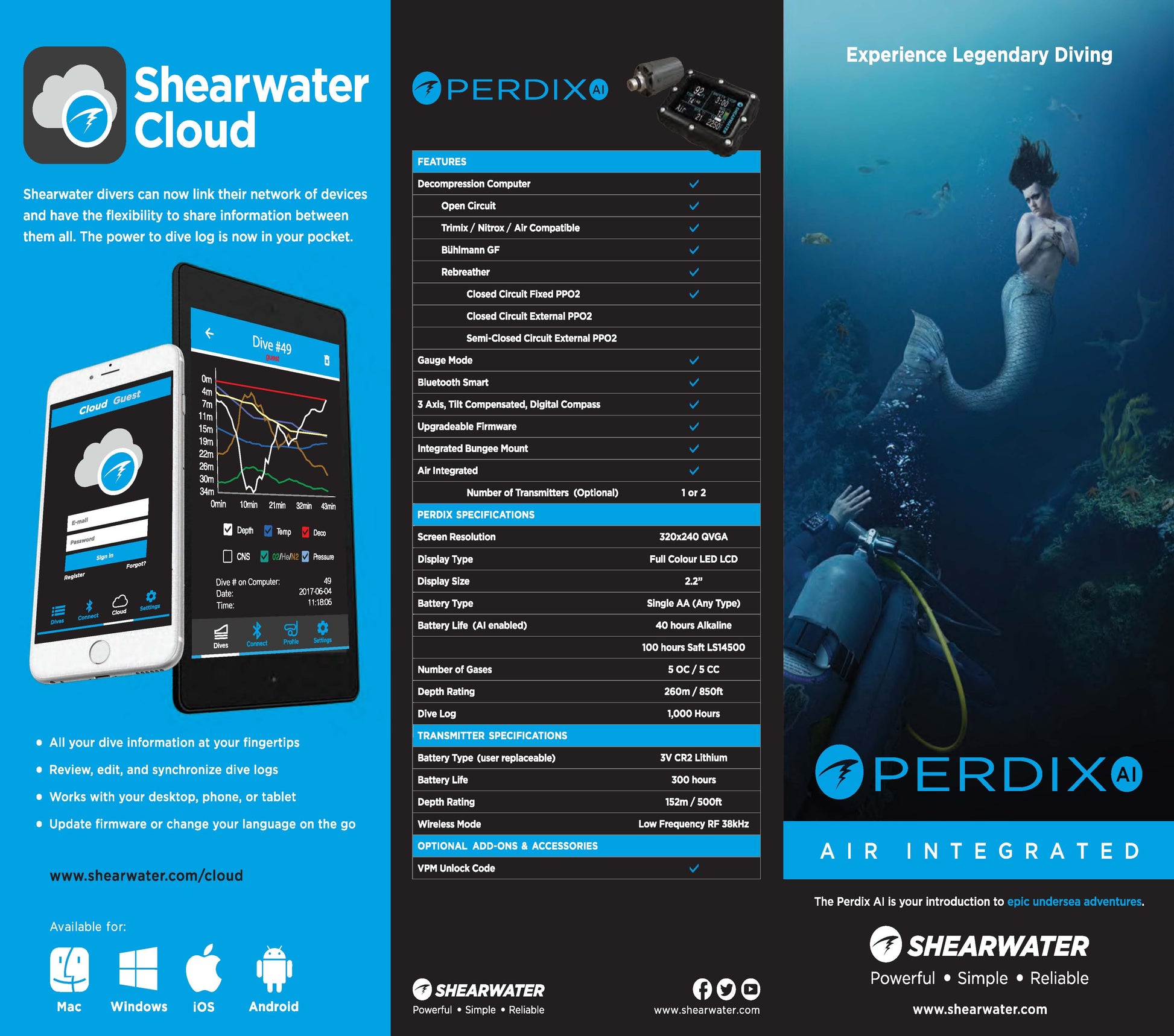 Shearwater Perdix AI Brochure | Dive.VENTURES