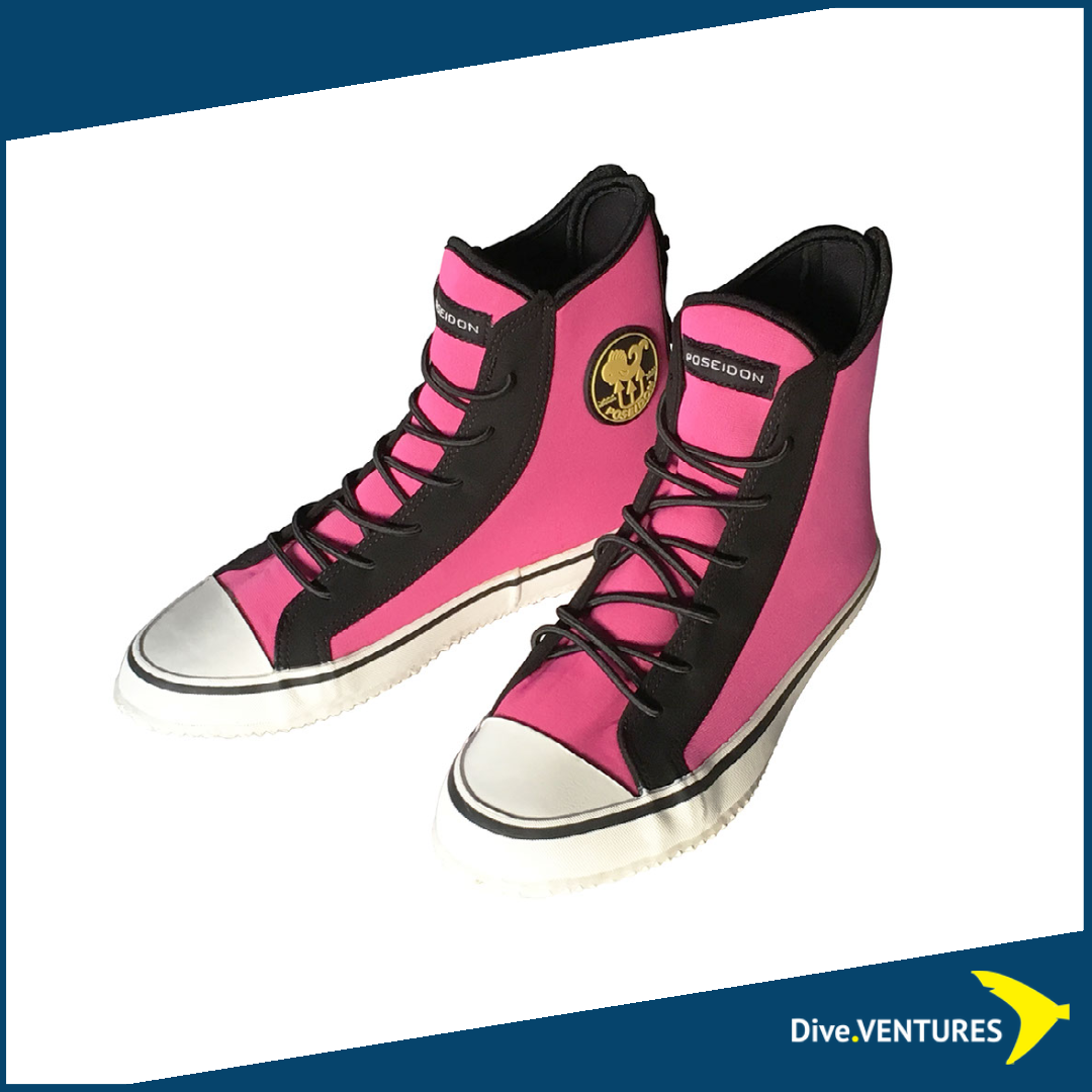 Poseidon One Shoe Scuba Diving Booties Pink and White | Dive.VENTURES