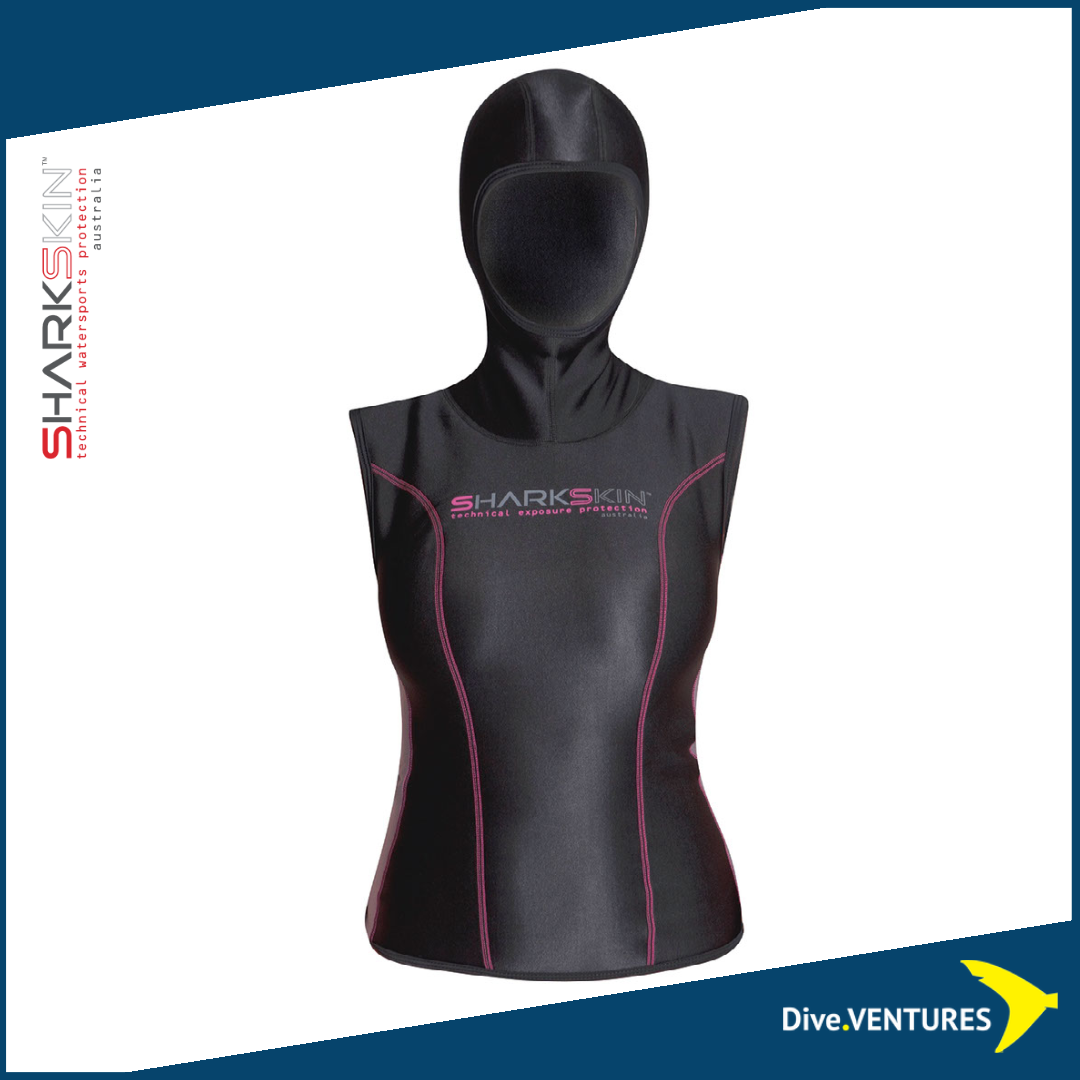 Sharkskin Chillproof Vest With Hood Women | Dive.VENTURES