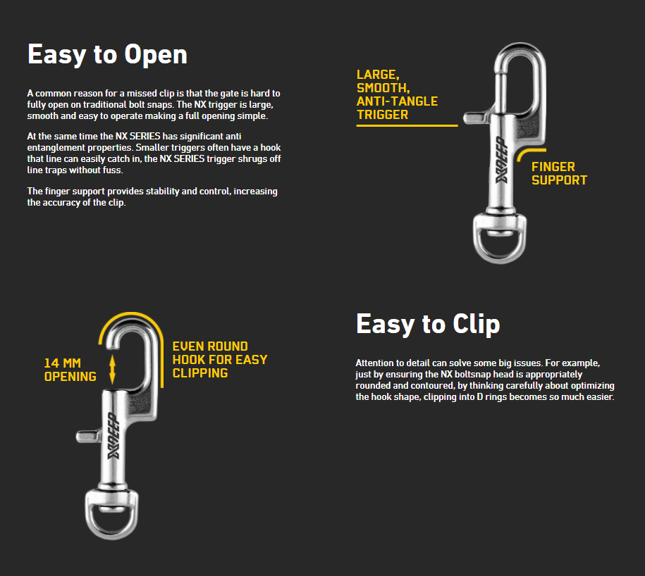 XDEEP NX Series boltsnap for regs - Dive.VENTURES