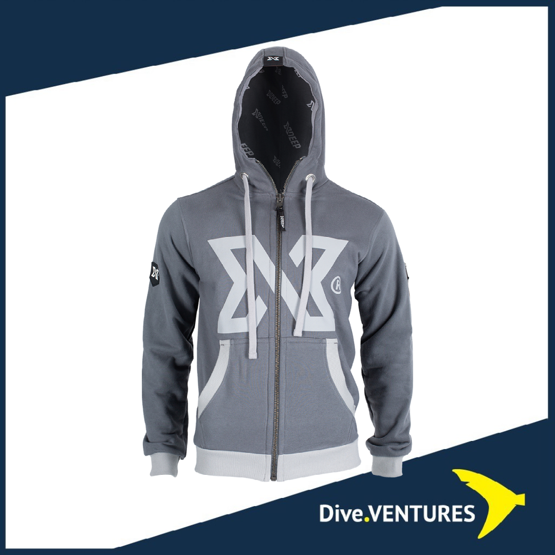 XDEEP Signature Hoodie Grey | Dive.VENTURES