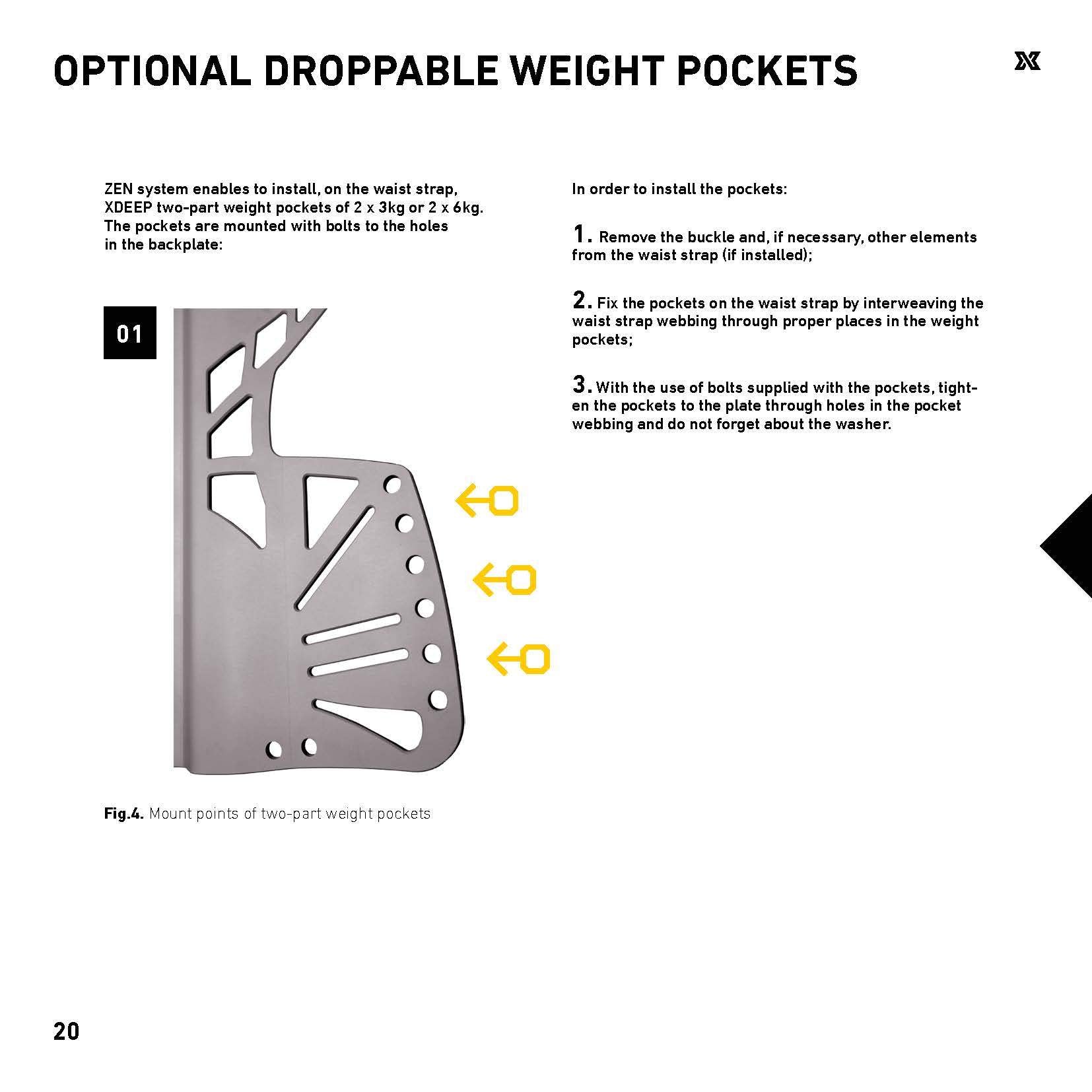 XDeep Zen Deluxe Set Optional Pockets | Dive.VENTURES