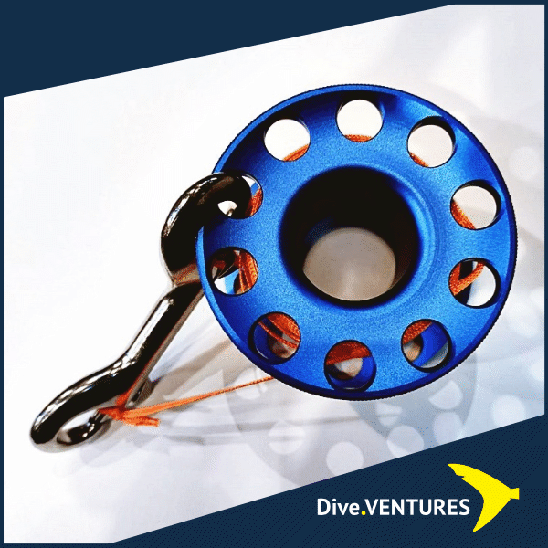 Dive DIY Aluminium Finger Spool 30m With Stainless Steel Double Ended