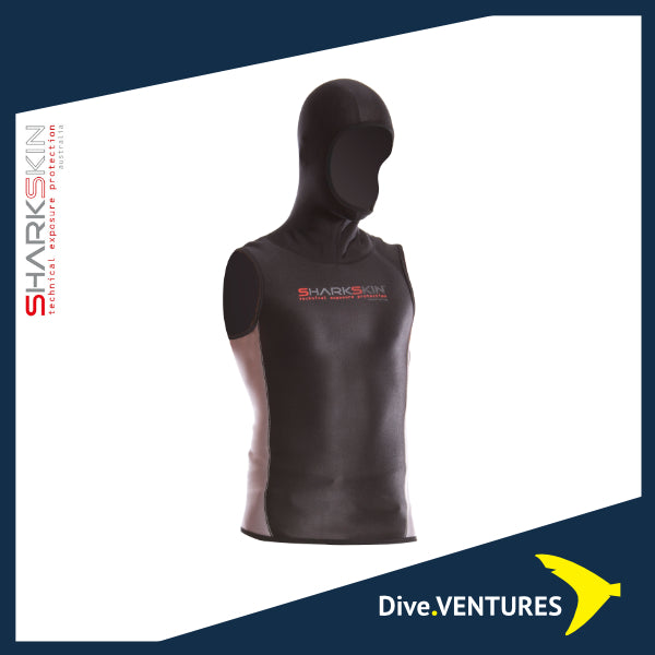 Sharkskin Chillproof Vest With Hood Male - Dive.VENTURES