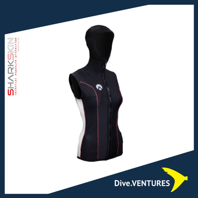 Sharkskin Chillproof Vest With Hood Fullzip Female - Dive.VENTURES