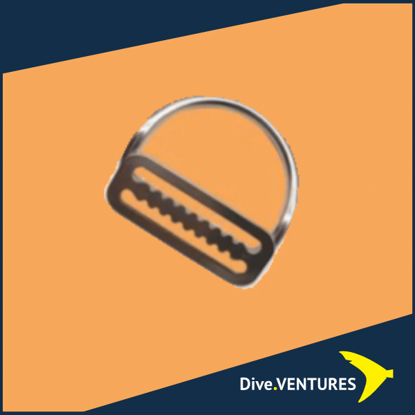 Dive DIY Stainless Steel D-Ring With Bend On Slide