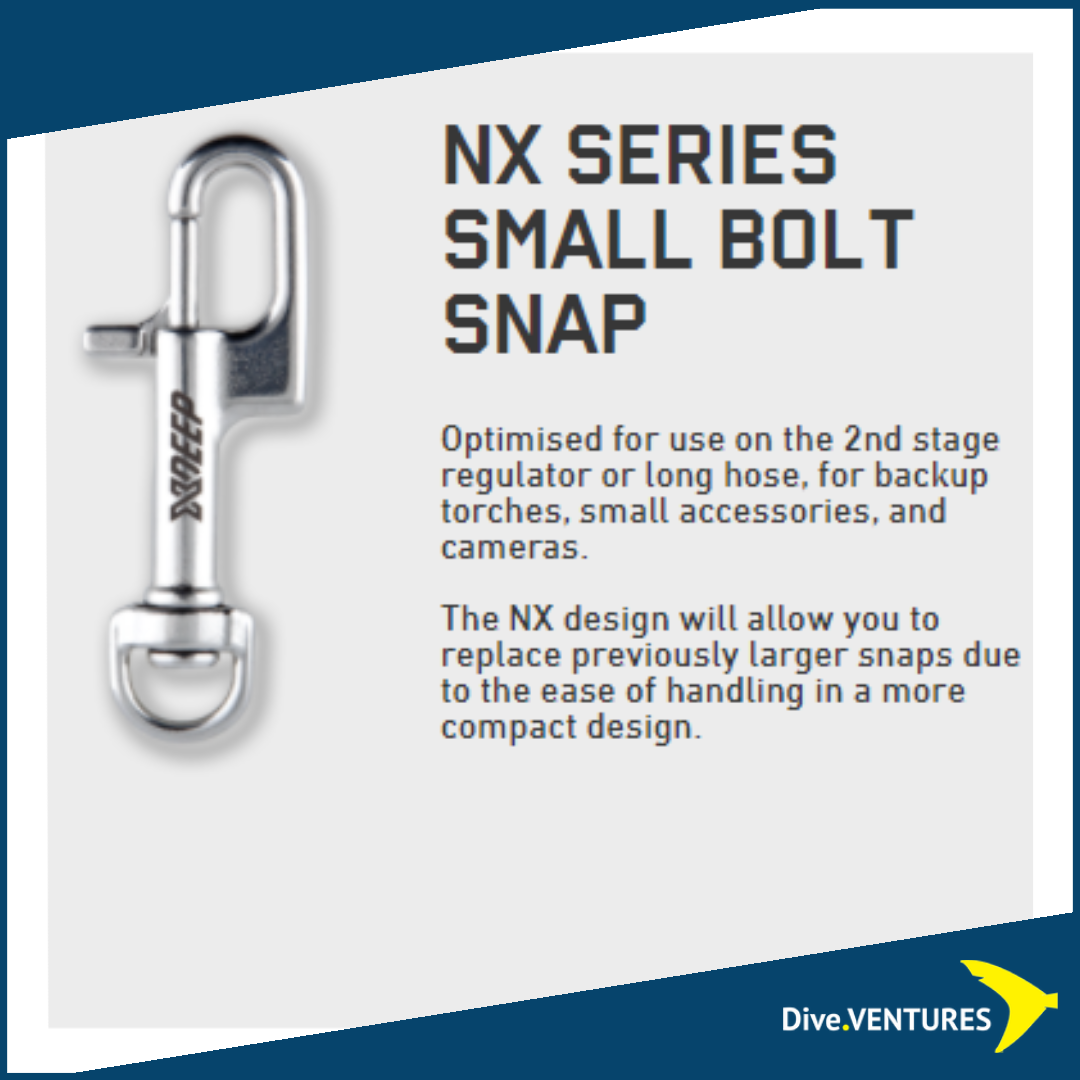 XDEEP NX Series Bolt Snap For Regs | Dive.VENTURES
